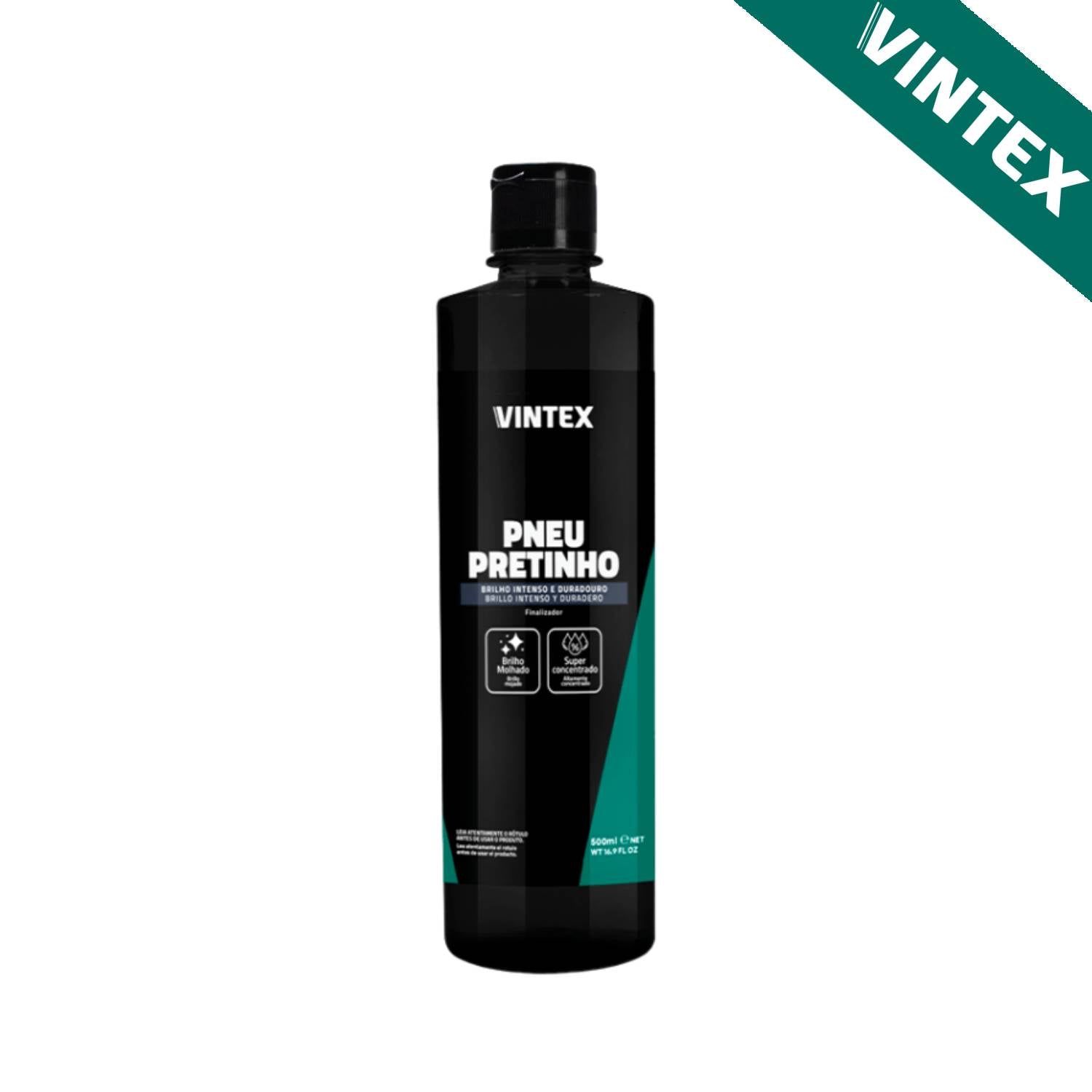 Vintex PNEU PRETINHO – Renovador y Brillo Húmedo para Neumáticos